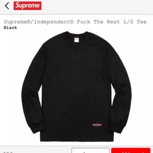Supreme/Independent F*** The Rest L/S Tee, Black M